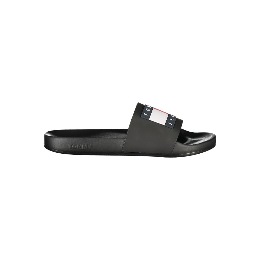 Tommy Hilfiger Black Polyurethane Men Slipper - Luxe Nova