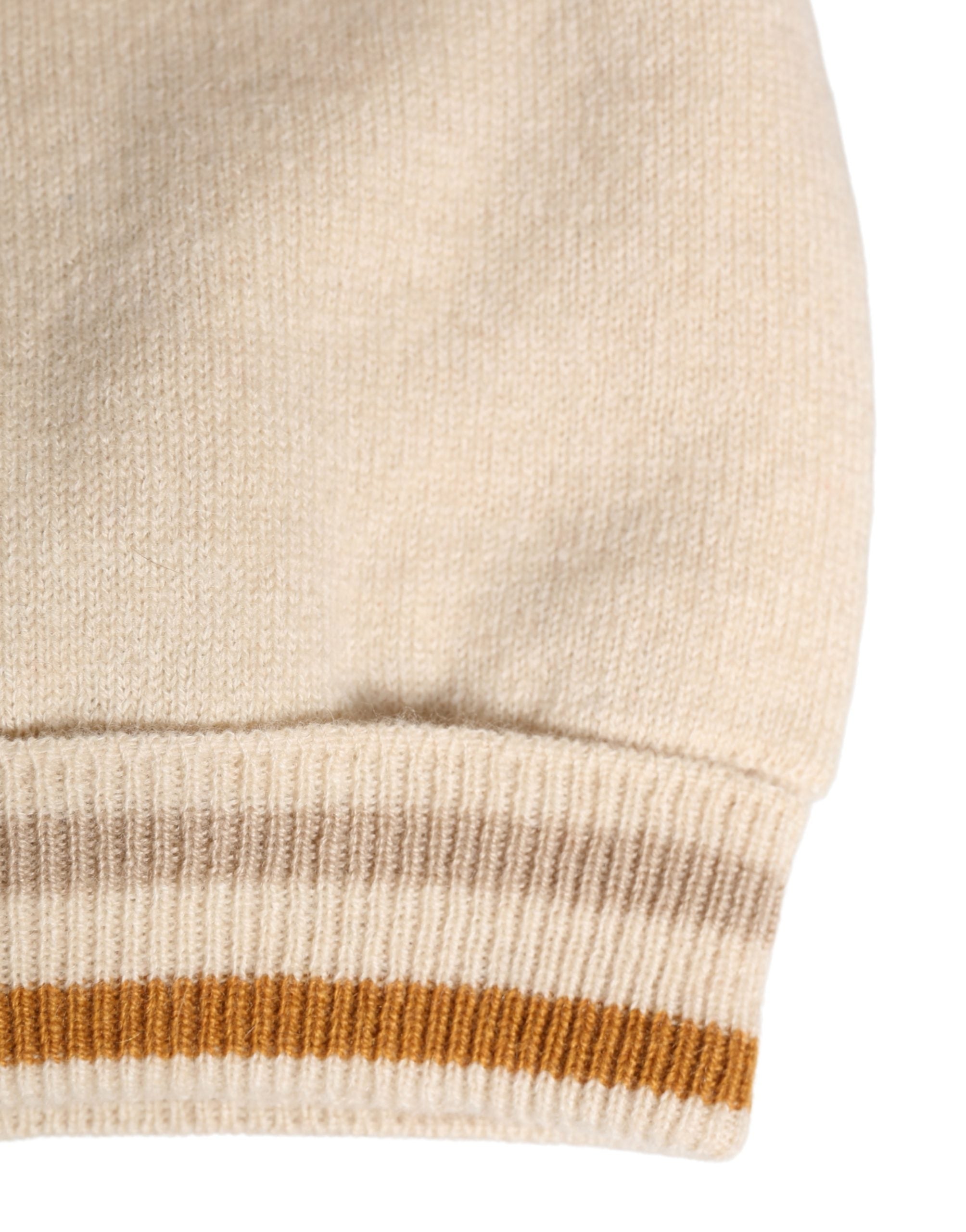 Dolce & Gabbana Beige Cashmere Knitted Women Winter Beanie Hat