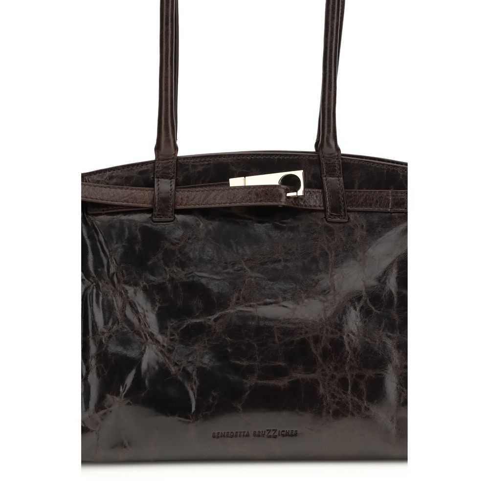 Benedetta Bruzziches Brown Calf Leather Bos Taurus Shoulder Bag