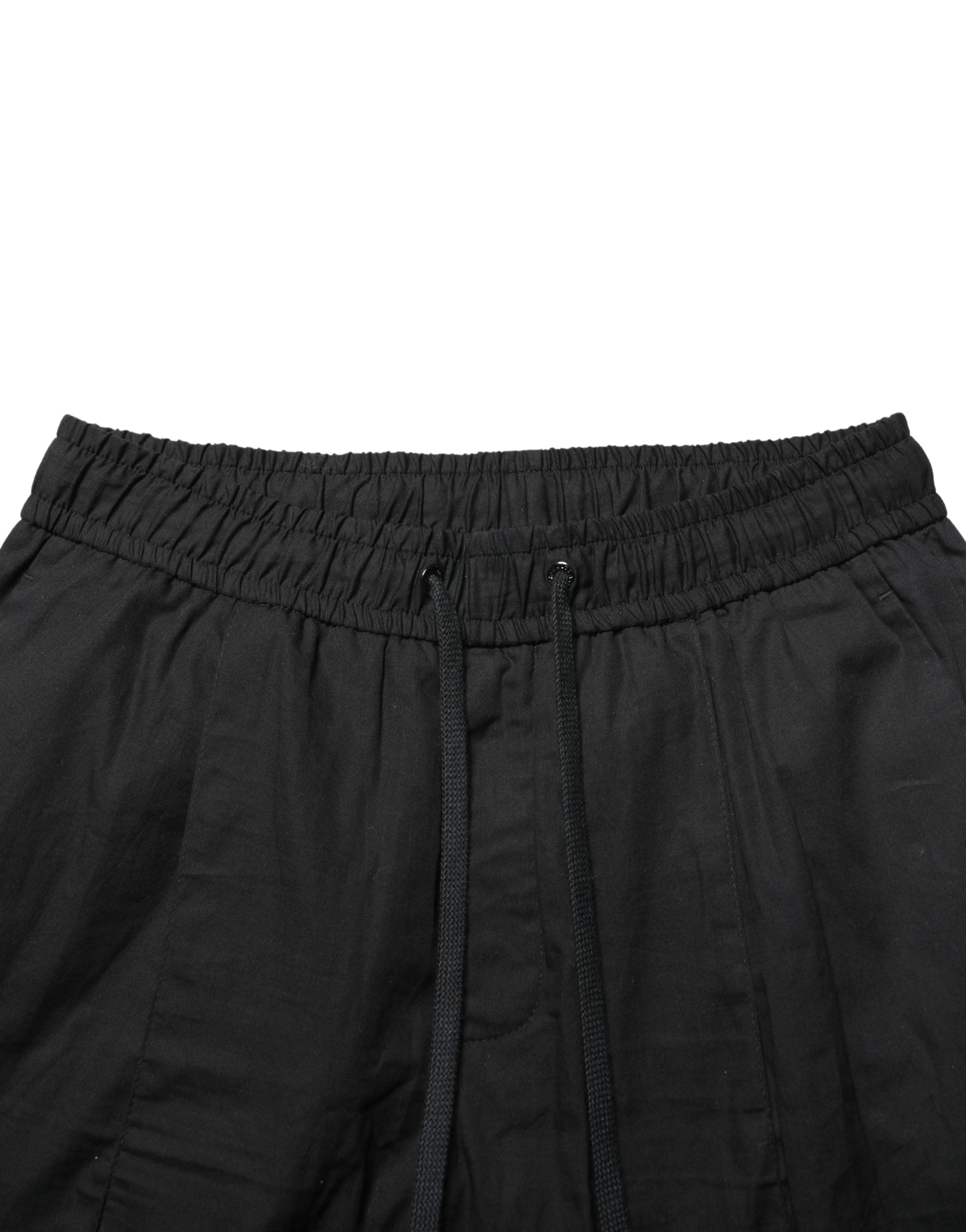 Dolce & Gabbana Black Cotton Skinny Men Jogger Trouser Pants - Luxe Nova