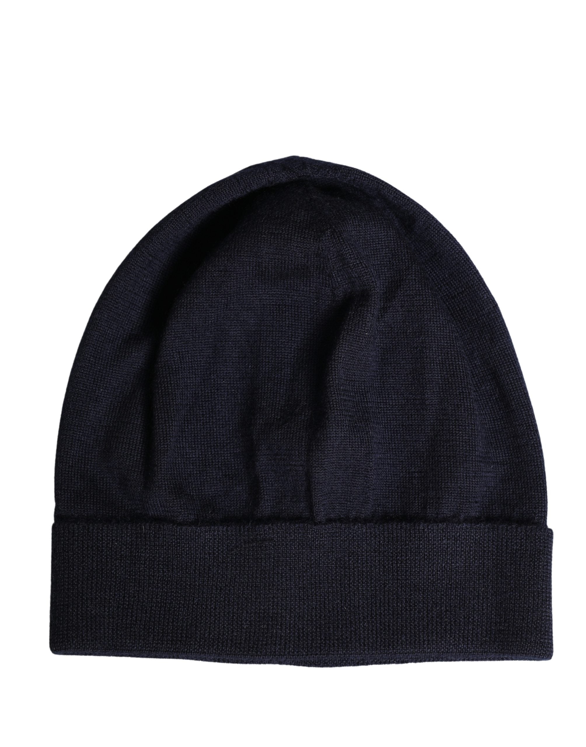 Dolce & Gabbana Black Cashmere Knitted Women Winter Beanie Hat
