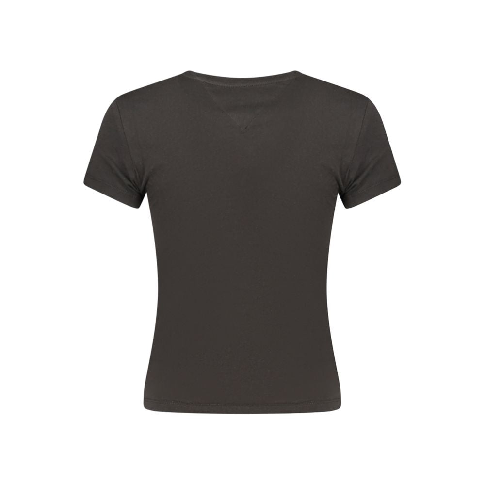 Tommy Hilfiger Black Cotton Women T-Shirt - Luxe Nova