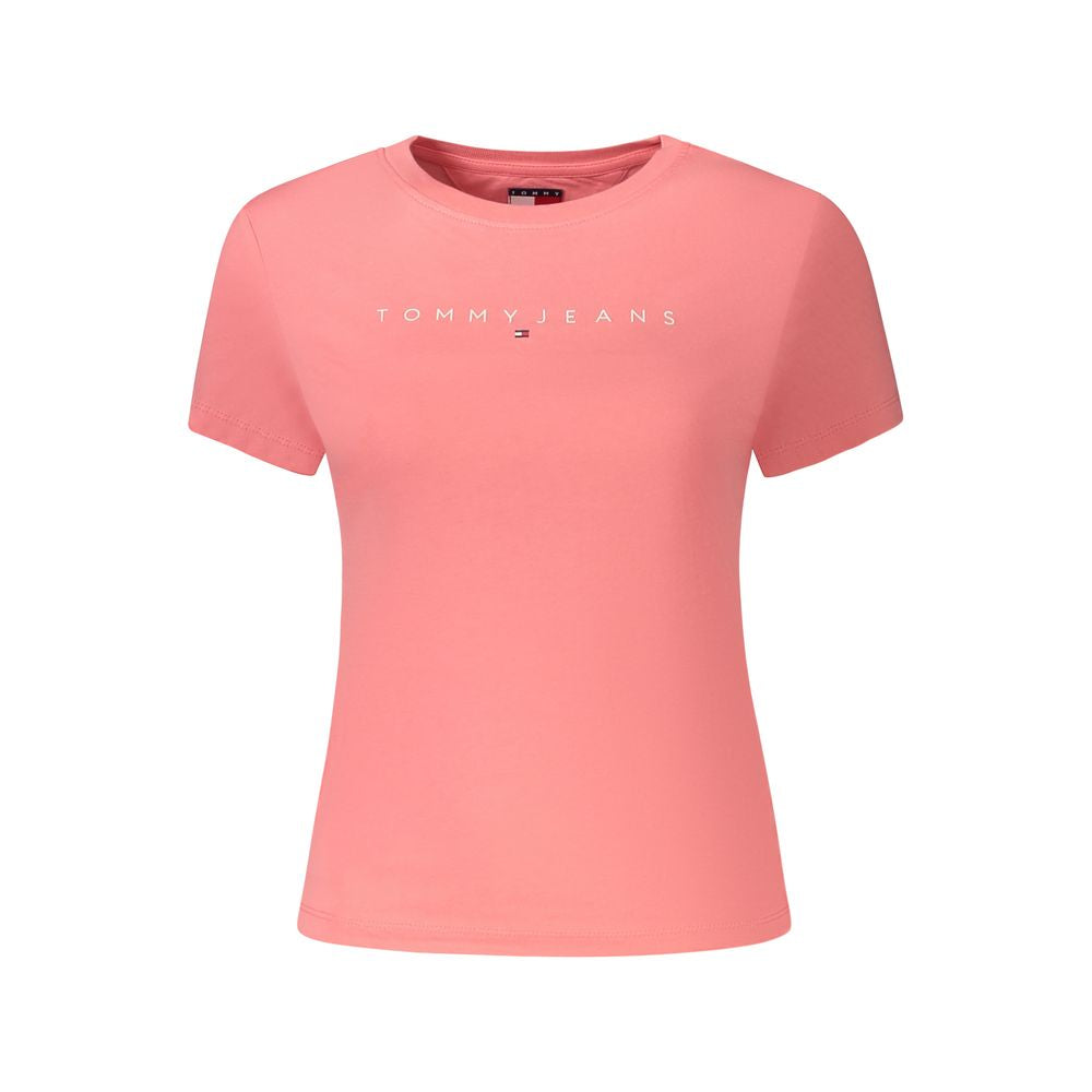 Tommy Hilfiger Pink Cotton Women's T-Shirt - Luxe Nova