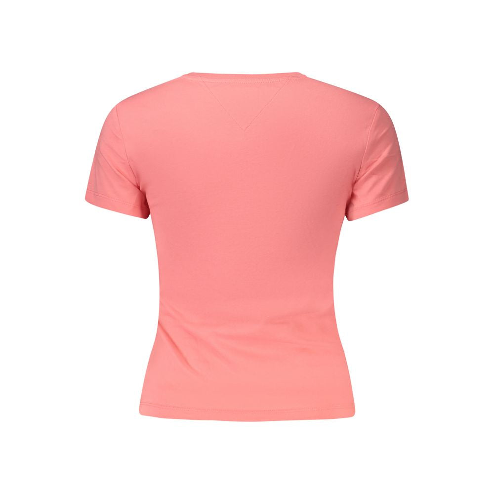 Tommy Hilfiger Pink Cotton Women's T-Shirt - Luxe Nova