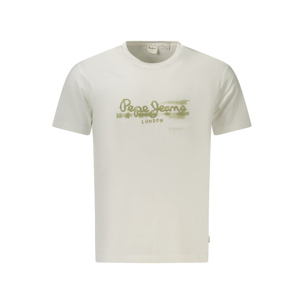 Pepe Jeans Bianco Cotton Men T-Shirt - Luxe Nova