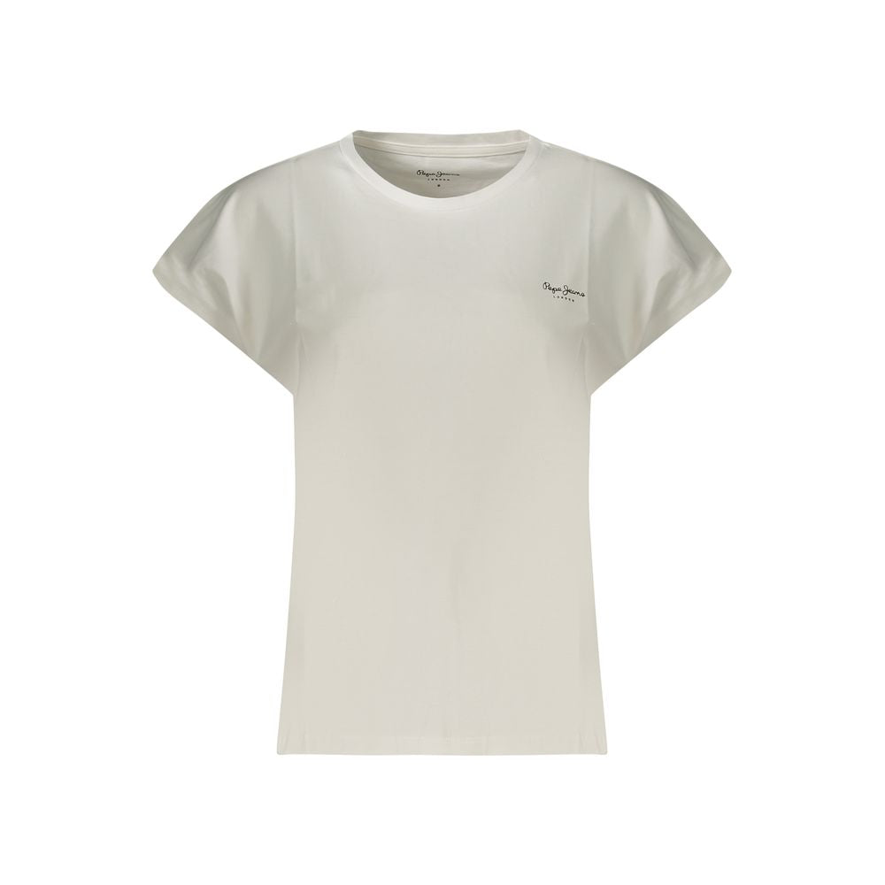 Pepe Jeans White Cotton Women T-Shirt - Luxe Nova