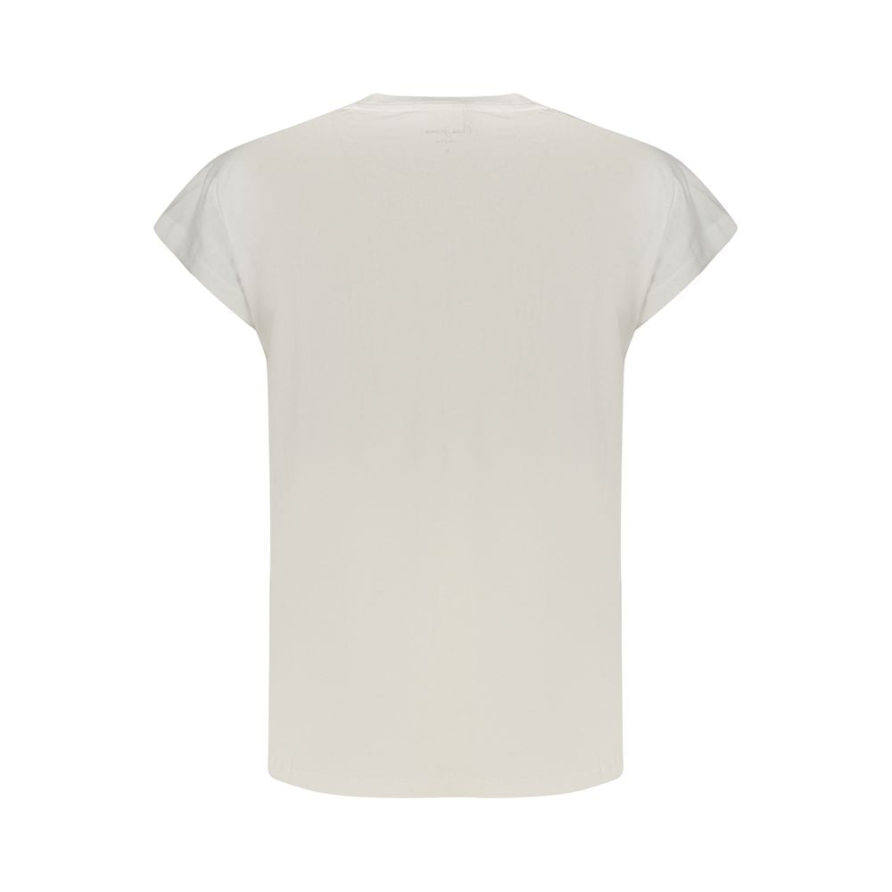 Pepe Jeans White Cotton Women T-Shirt - Luxe Nova
