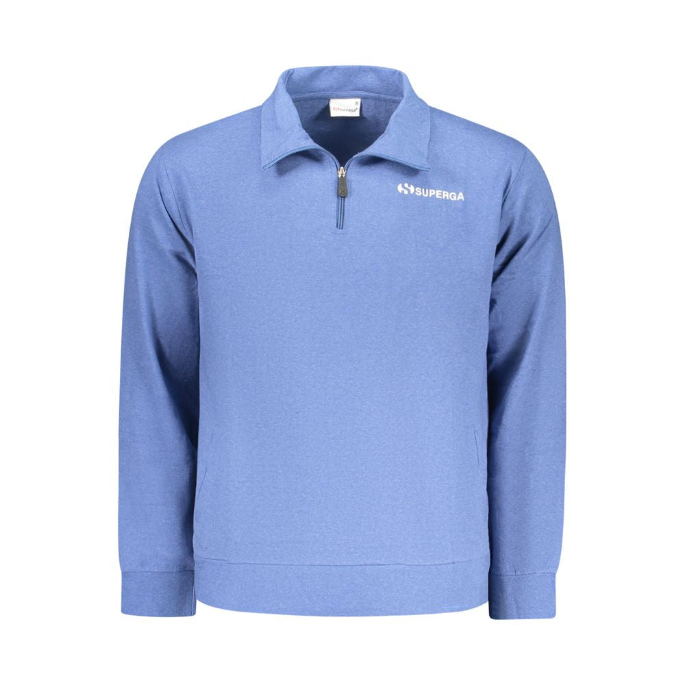 Superga Azzurro Cotton Men's Sweatshirt - Luxe Nova