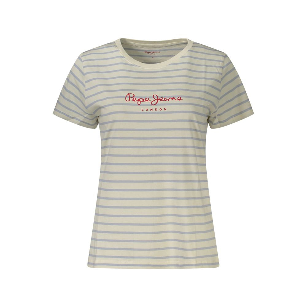 Pepe Jeans Bianco Cotton Women T-Shirt - Luxe Nova