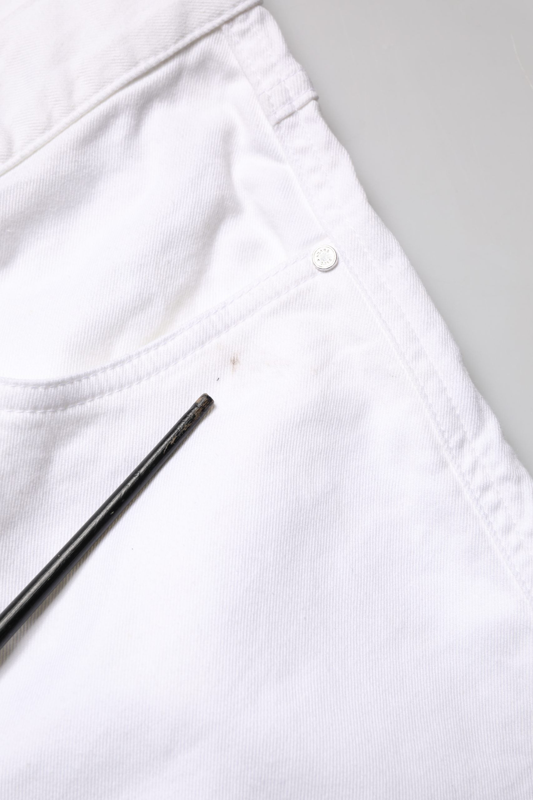 Paul & Shark White Straight Mid Waist Denim Trouser Jeans