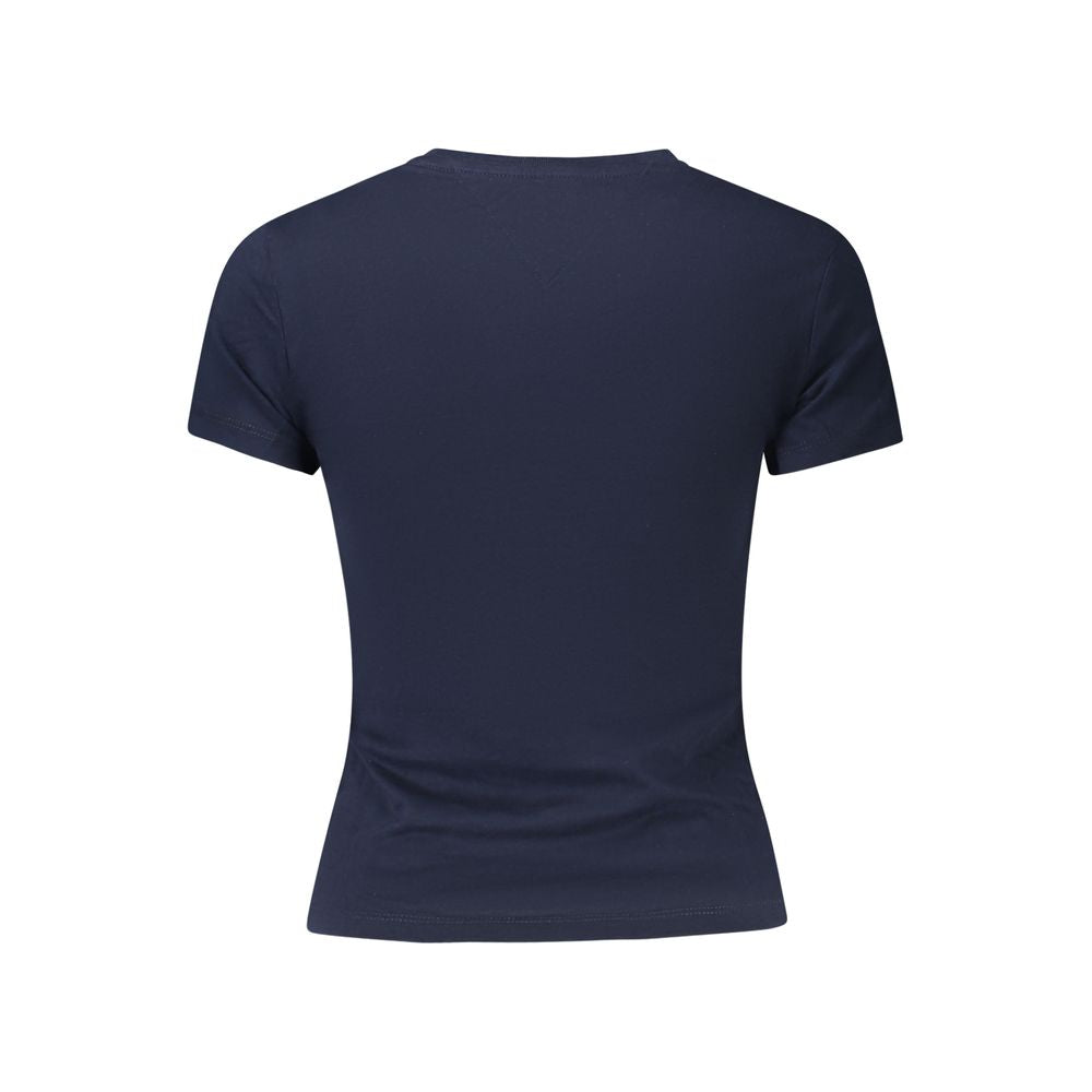 Tommy Hilfiger Blue Cotton Women T-Shirt - Luxe Nova