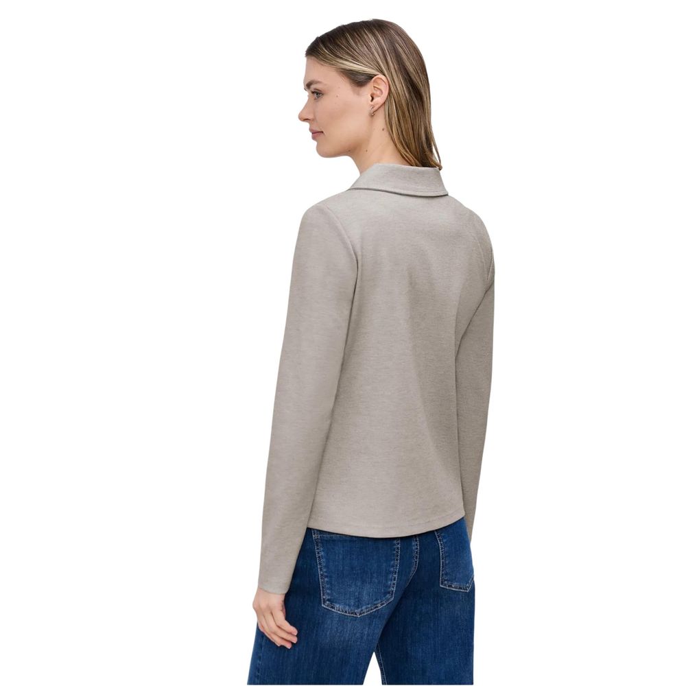 Street One Beige Polyacrylic Blazer - Luxe Nova
