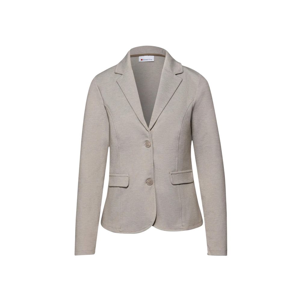 Street One Beige Polyacrylic Blazer - Luxe Nova