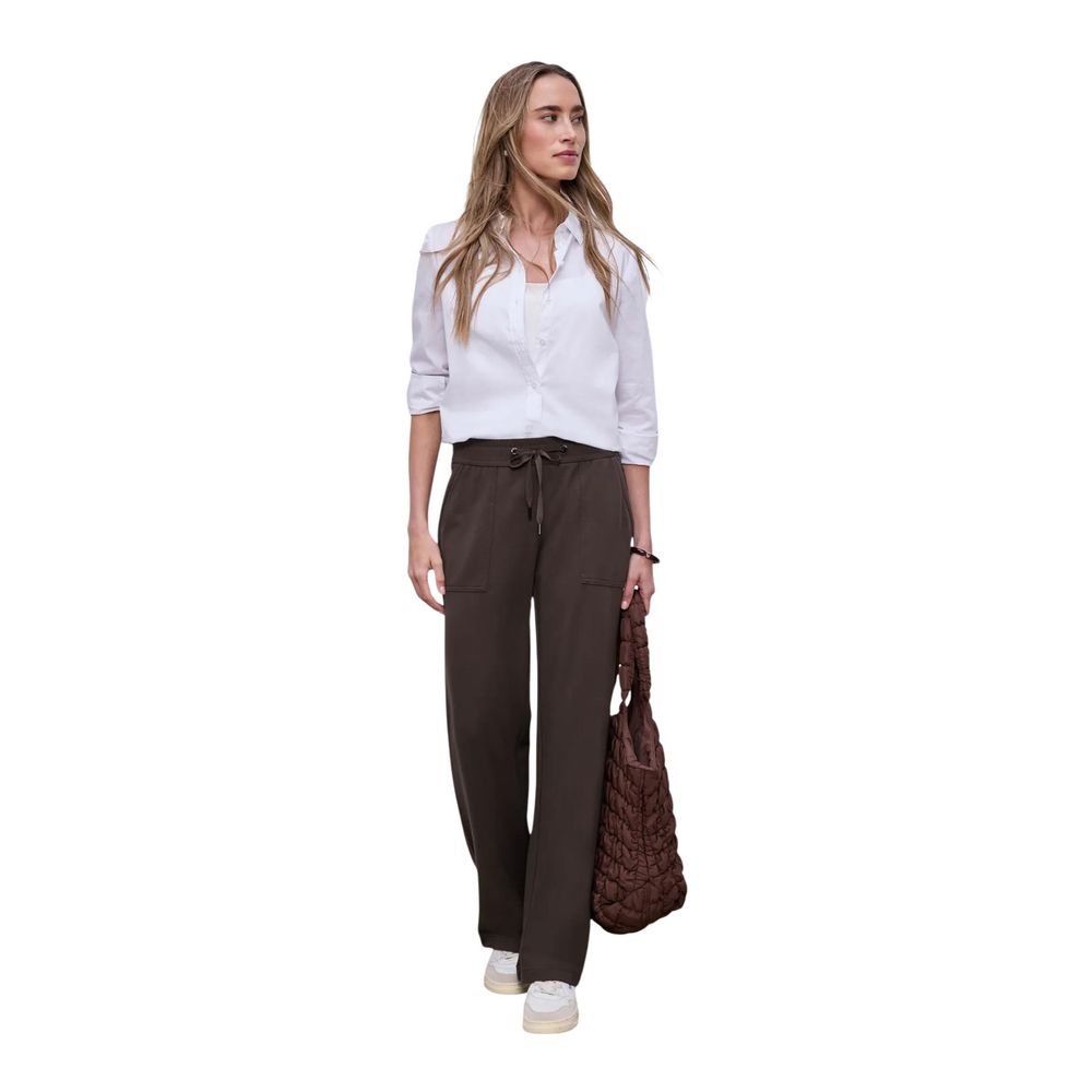 Street One Brown Viscose Casual Pants - Luxe Nova
