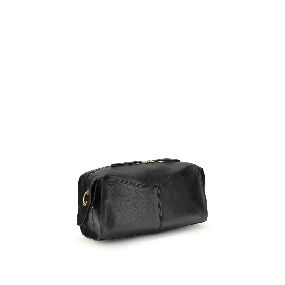 Balmain Black Calf Leather Bos Taurus Shoulder Bag - Luxe Nova