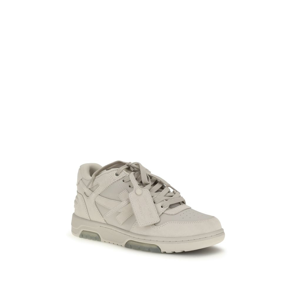Off-White Beige Calf Leather Bos Taurus Low Top Sneakers - Luxe Nova