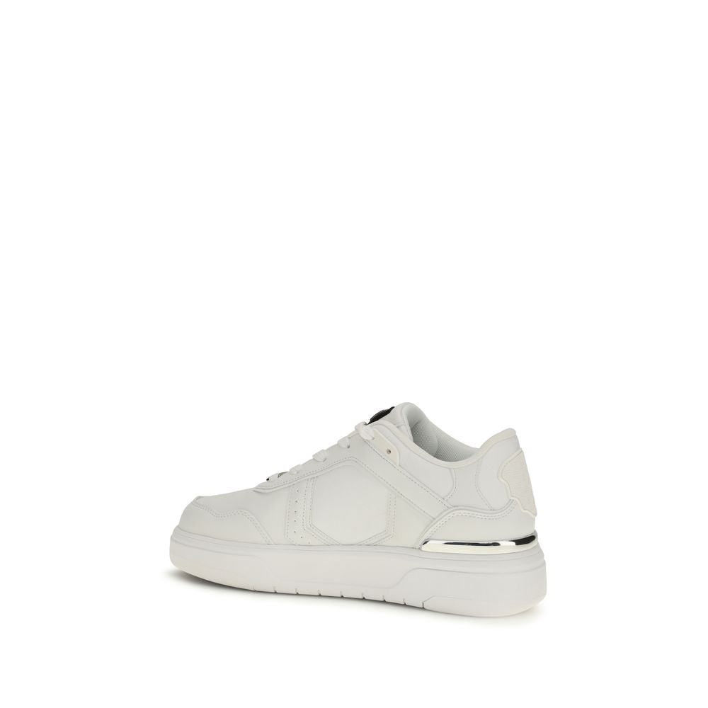 Philipp Plein White Calf Leather Bos Taurus Athletic Sneakers - Luxe Nova