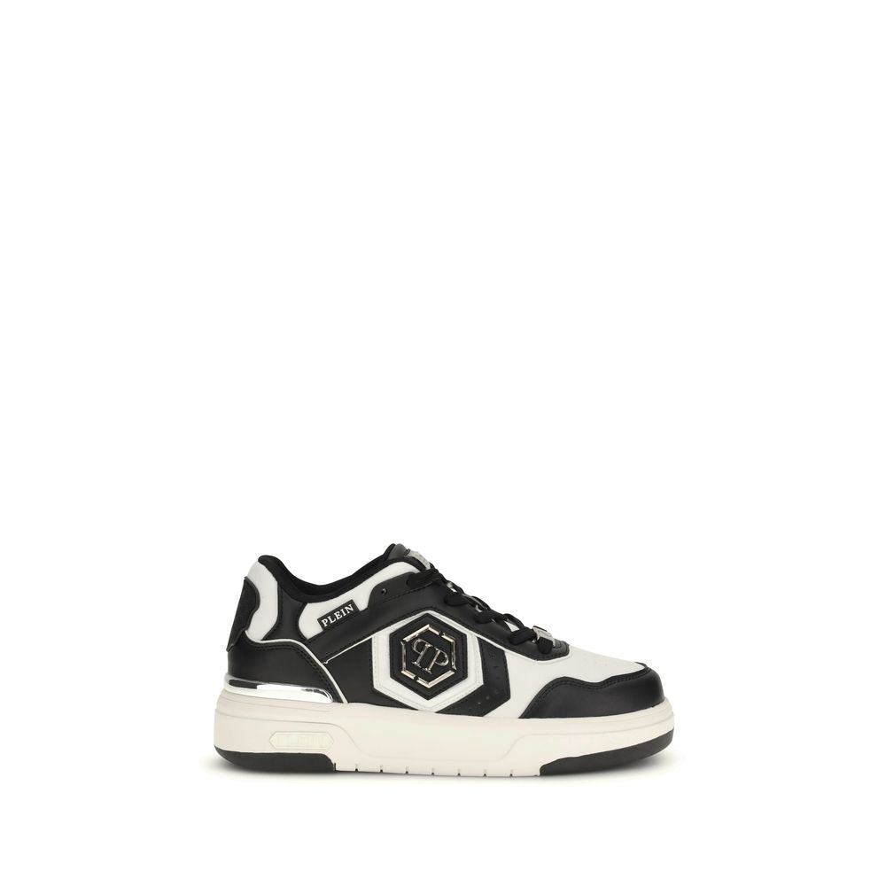 Philipp Plein Black Calf Leather Bos Taurus Athletic Sneakers - Luxe Nova