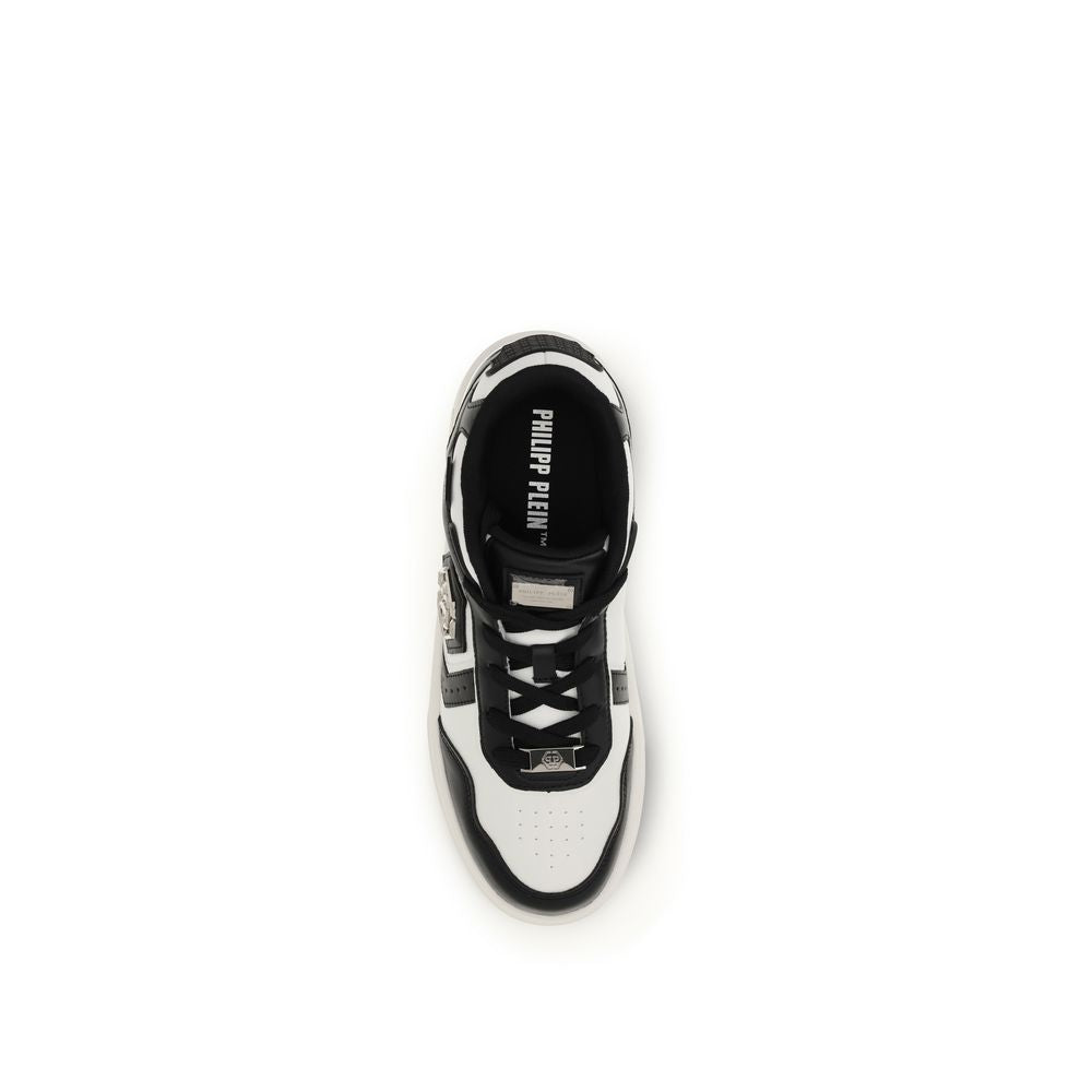 Philipp Plein Black Calf Leather Bos Taurus Athletic Sneakers - Luxe Nova