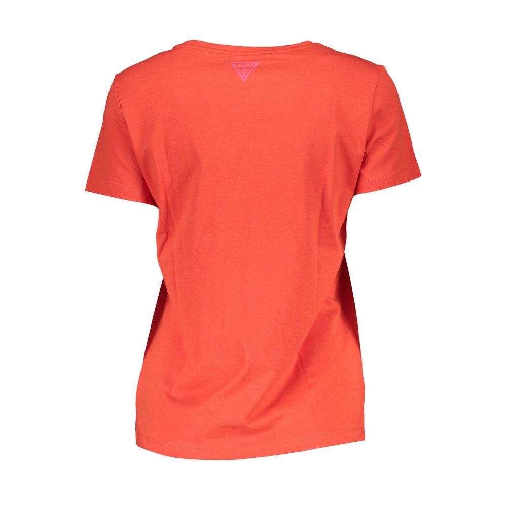 Guess Jeans Rosso Cotton Women T-Shirt - Luxe Nova