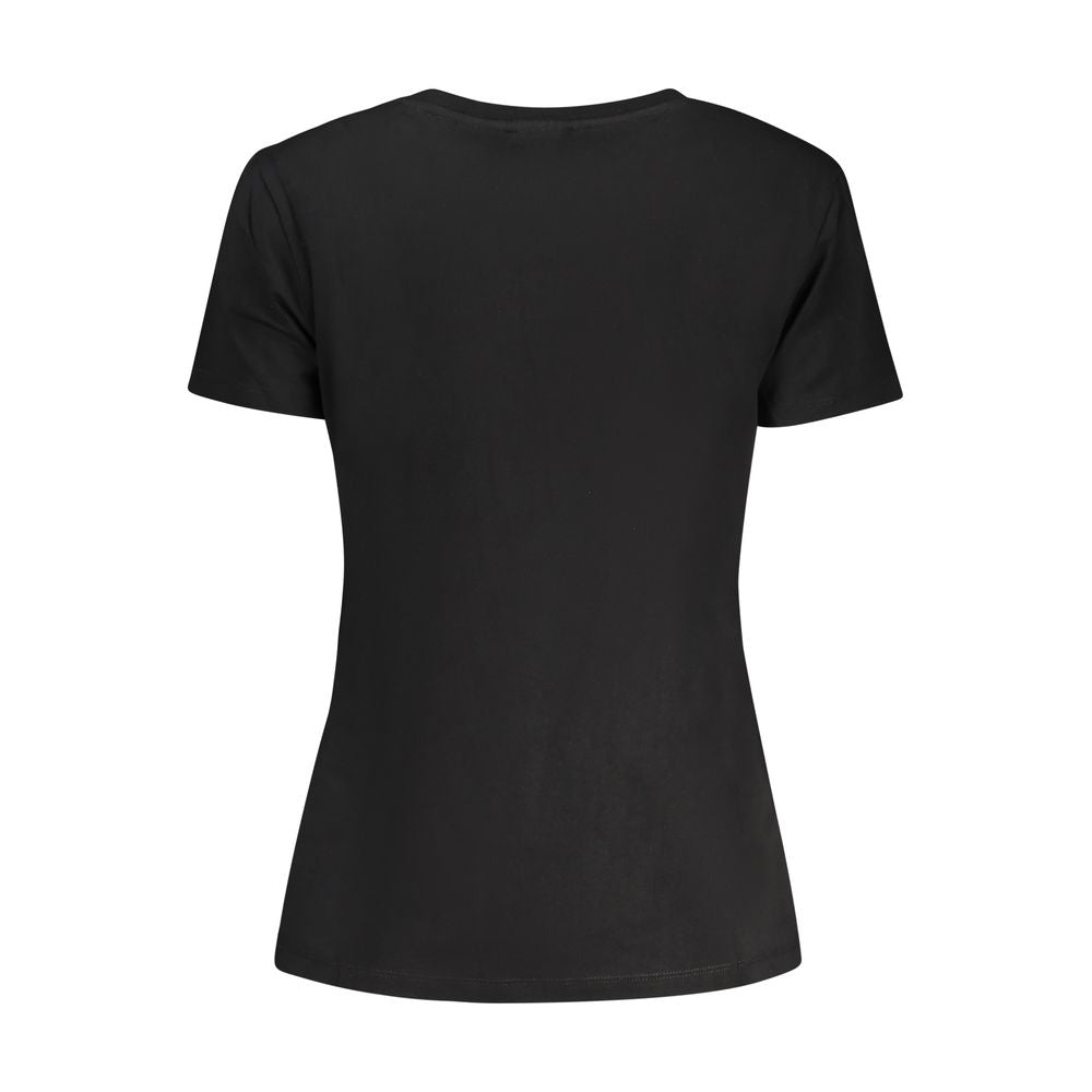 Guess Jeans Black Cotton Women T-Shirt - Luxe Nova