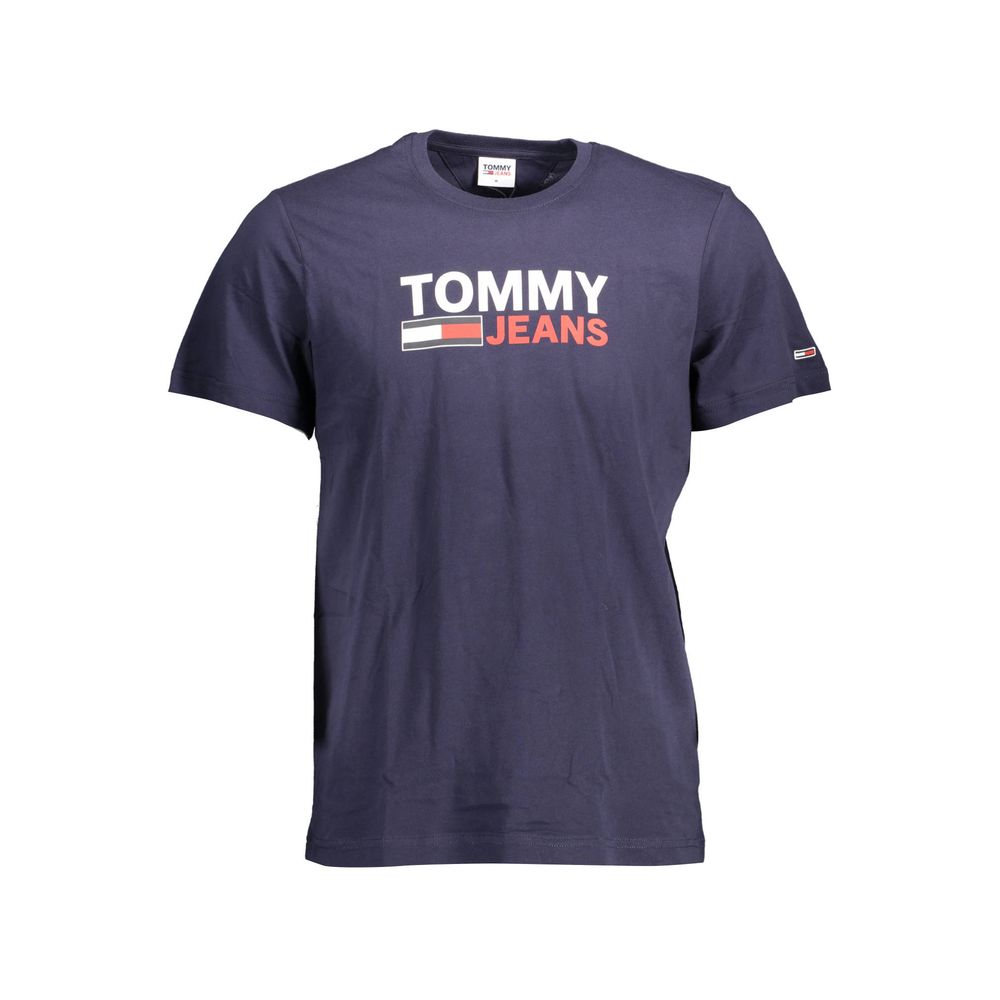 Tommy Hilfiger Blu Organic Cotton Men T-Shirt - Luxe Nova