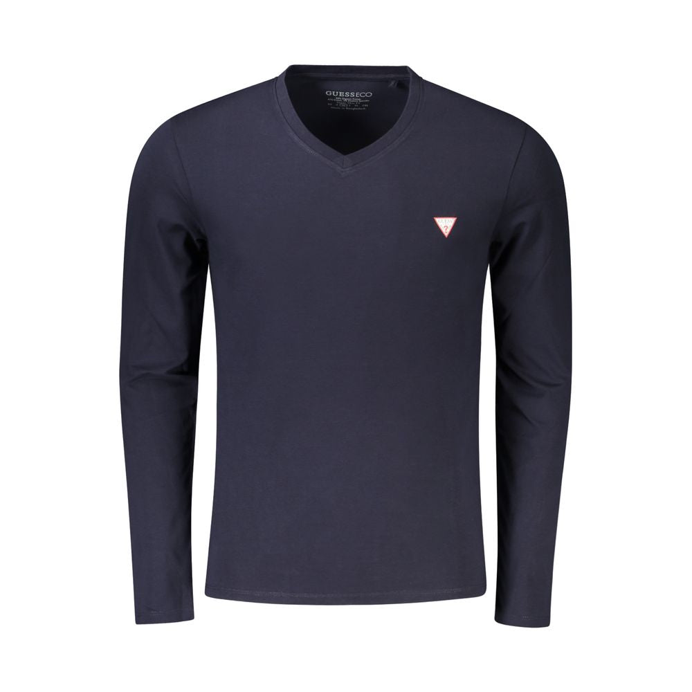 Guess Jeans Blue Organic Cotton Men T-Shirt - Luxe Nova