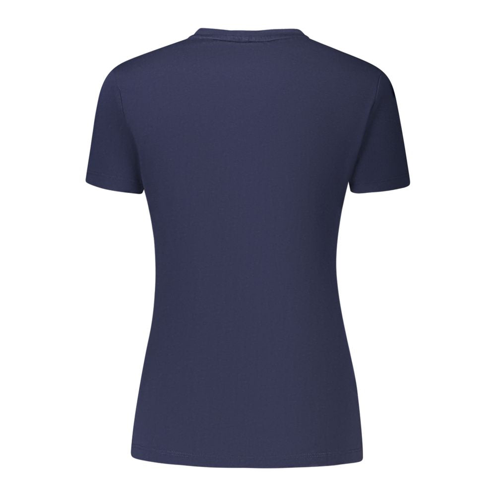 Guess Jeans Blue Organic Cotton Women T-Shirt - Luxe Nova