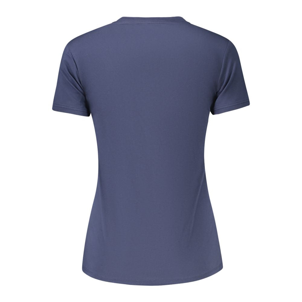 Guess Jeans Blue Organic Cotton Women T-Shirt - Luxe Nova