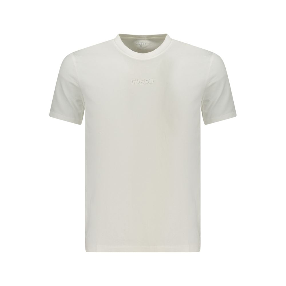 Guess Jeans White Cotton Men T-Shirt - Luxe Nova