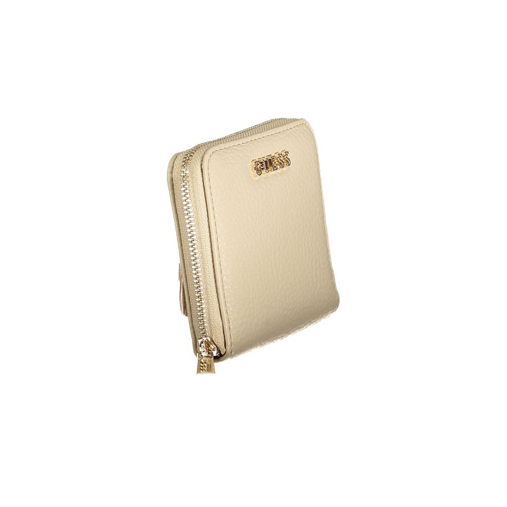 Guess Jeans Beige Polyurethane Women Wallet - Luxe Nova
