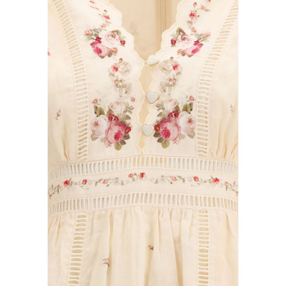 Zimmermann Beige Linen Casual Dress - Luxe Nova