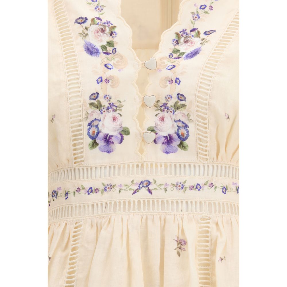 Zimmermann Beige Linen Casual Dress - Luxe Nova