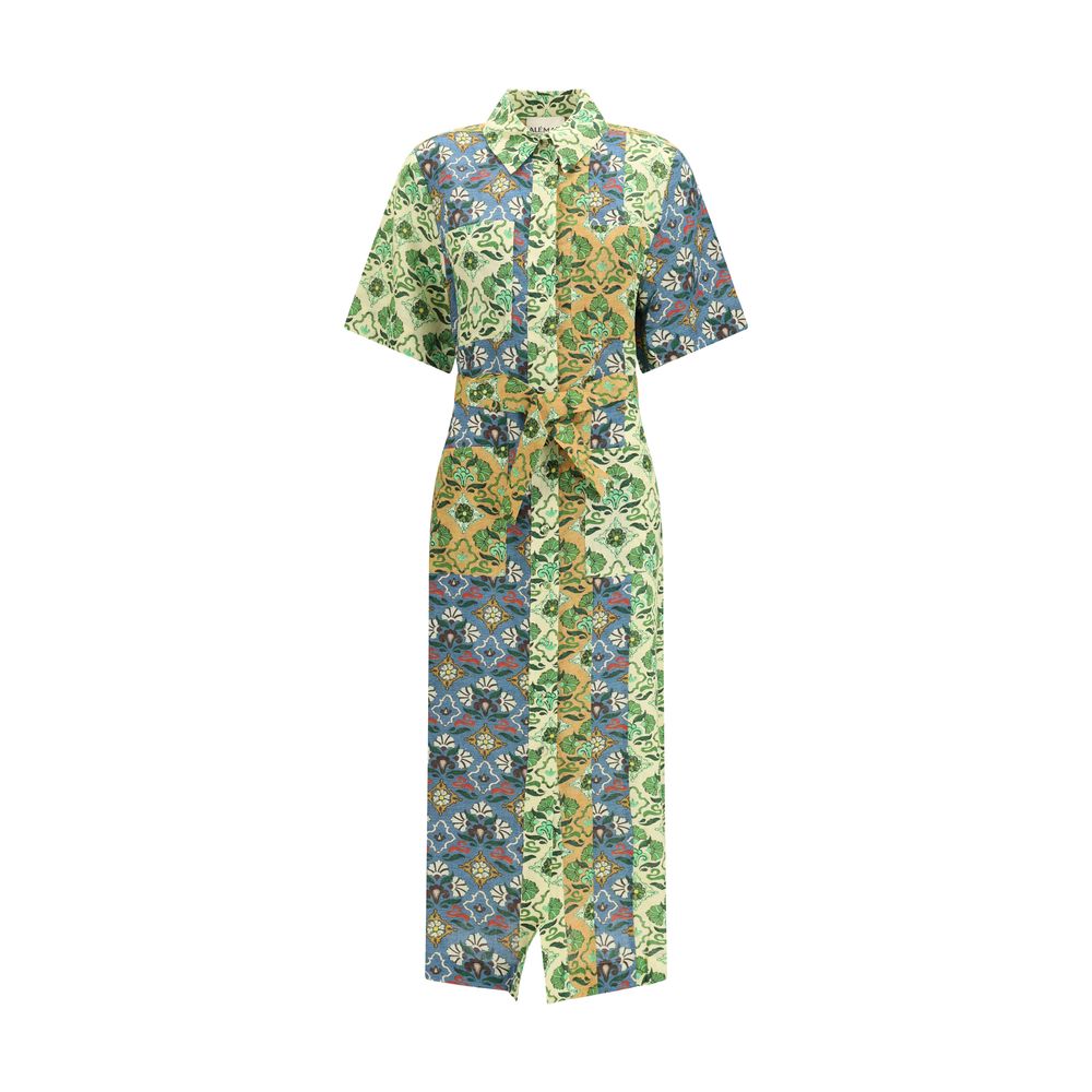 Alemais Multicolor Linen Casual Dress - Luxe Nova