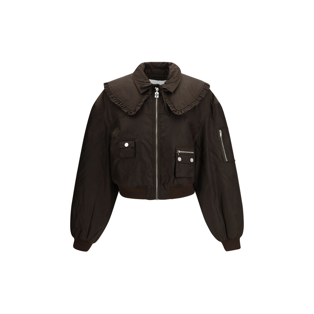 Ganni Bicolor Polyamide Bomber - Luxe Nova