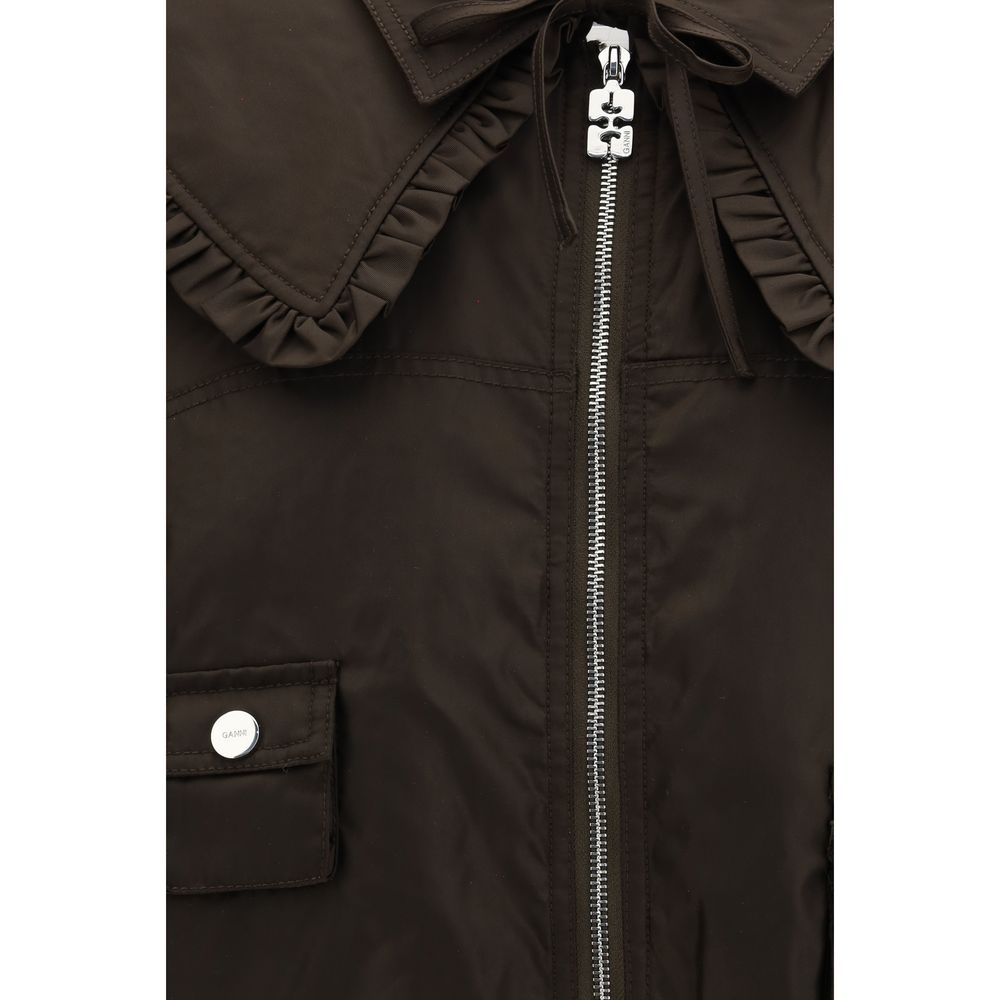 Ganni Bicolor Polyamide Bomber - Luxe Nova