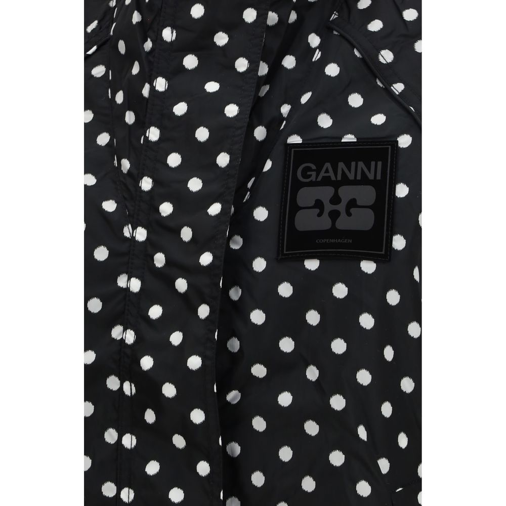 Ganni Black Recycled Polyamide Shell Jacket - Luxe Nova