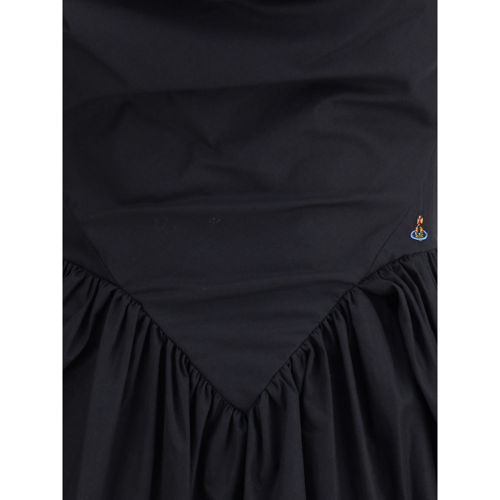 Vivienne Westwood Black Cotton Casual Dress - Luxe Nova