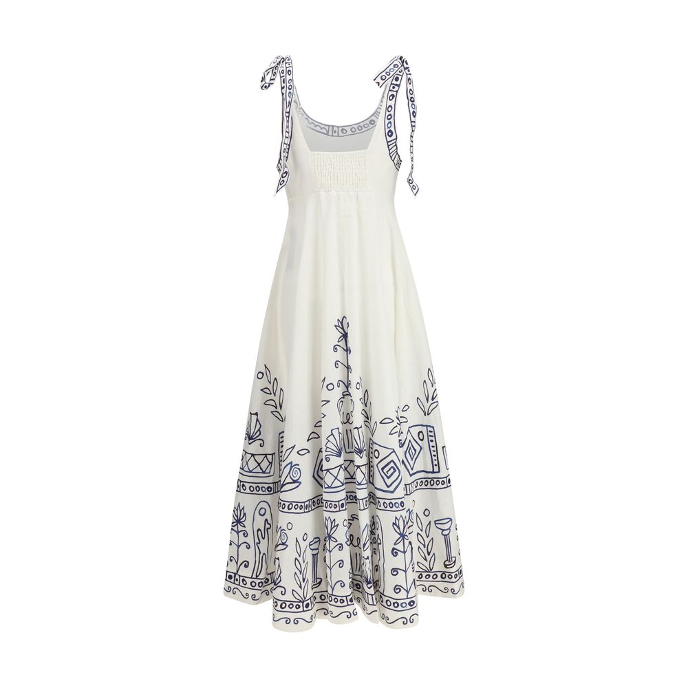Alemais White Linen Casual Dress - Luxe Nova