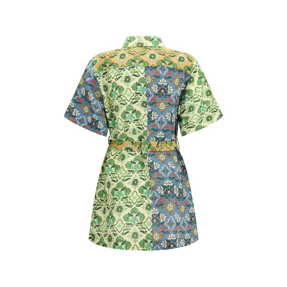 Alemais Multicolor Linen Casual Dress - Luxe Nova