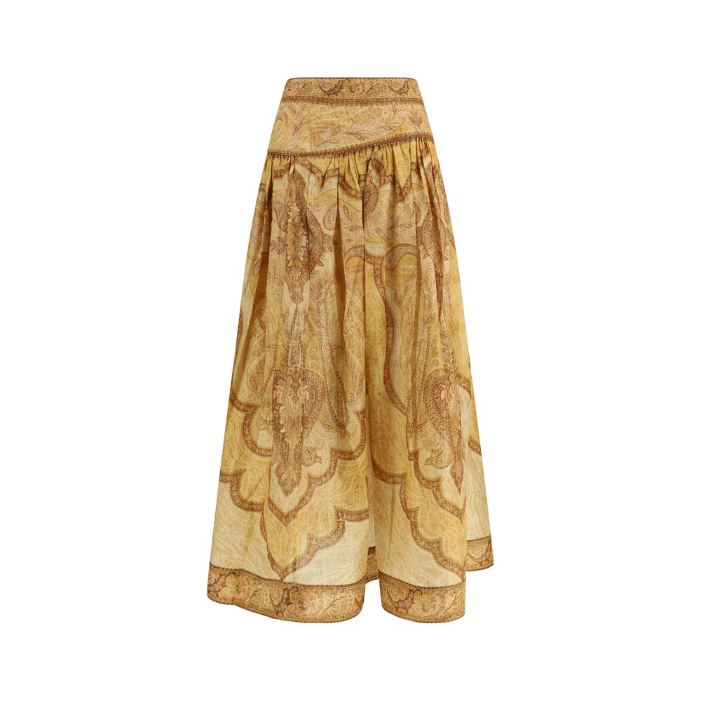Zimmermann Bicolor Cotton Long Skirt - Luxe Nova
