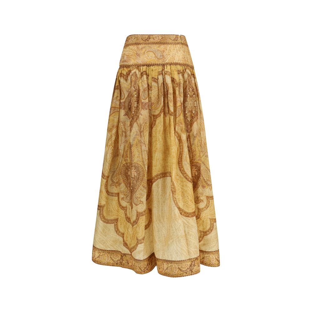 Zimmermann Bicolor Cotton Long Skirt - Luxe Nova