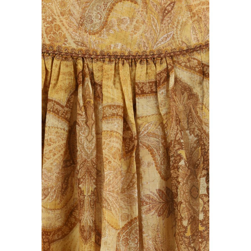 Zimmermann Bicolor Cotton Long Skirt - Luxe Nova