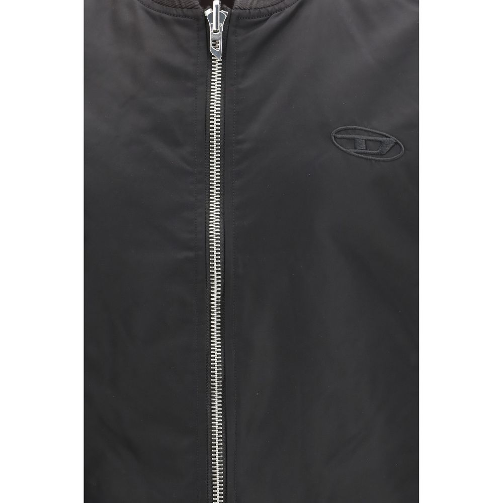 Diesel Brown Polyamide Sleveless Jacket - Luxe Nova