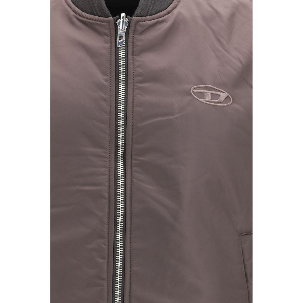 Diesel Brown Polyamide Sleveless Jacket - Luxe Nova