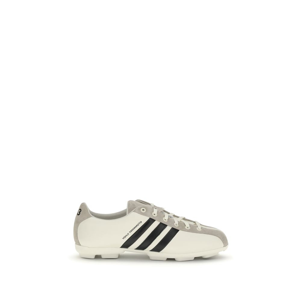 Y-3 White Calf Leather Bos Taurus Athletic Sneakers - Luxe Nova