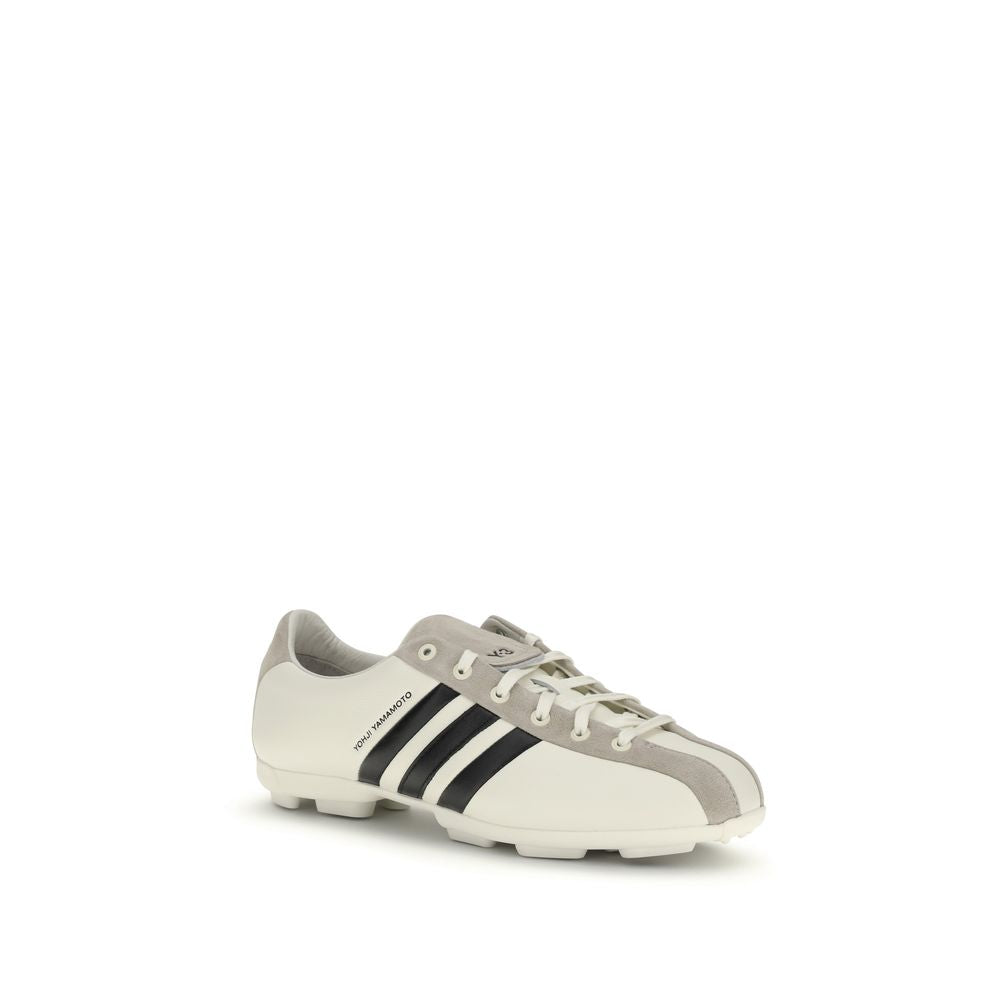 Y-3 White Calf Leather Bos Taurus Athletic Sneakers - Luxe Nova