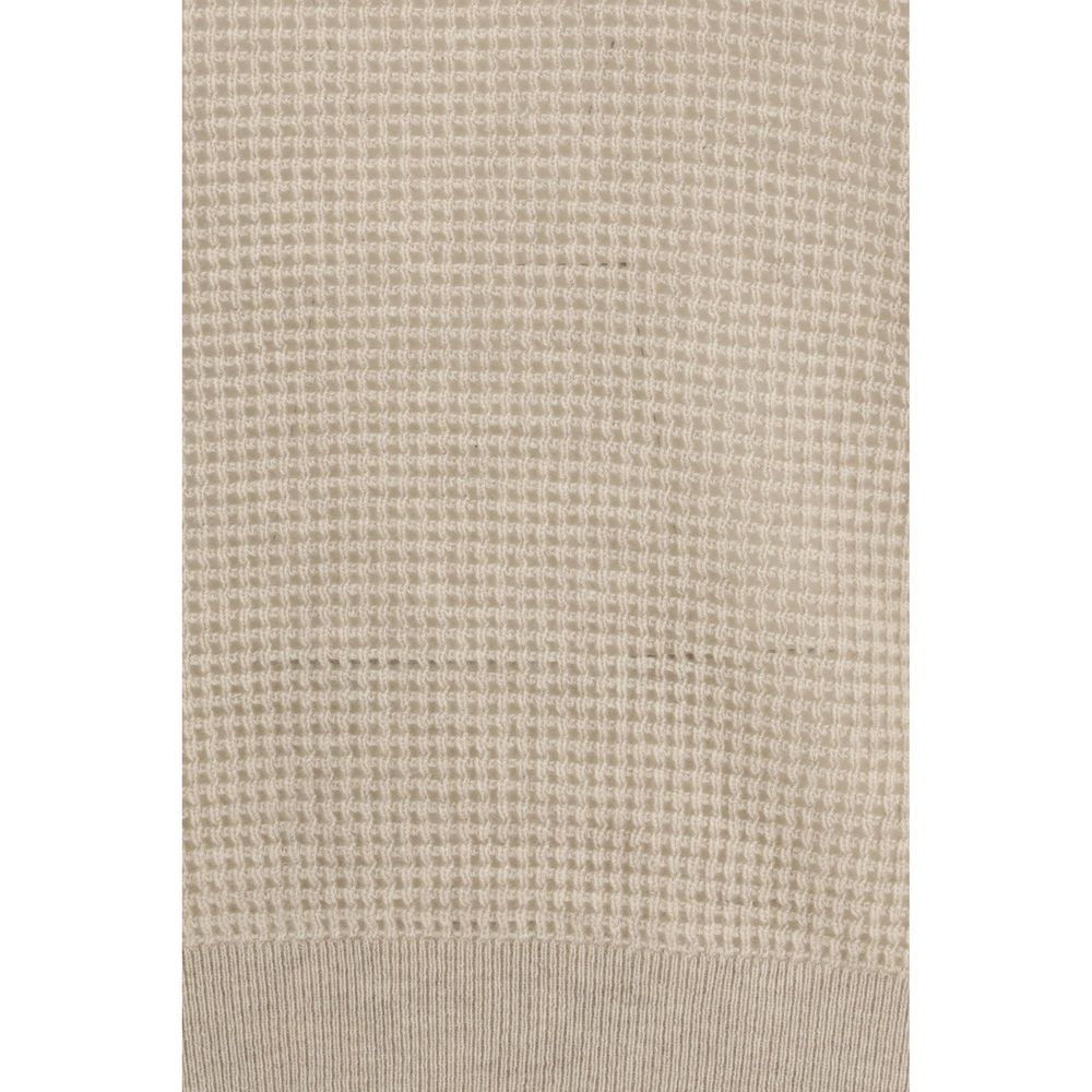 Brunello Cucinelli Beige Cashmere Sweatshirt - Luxe Nova