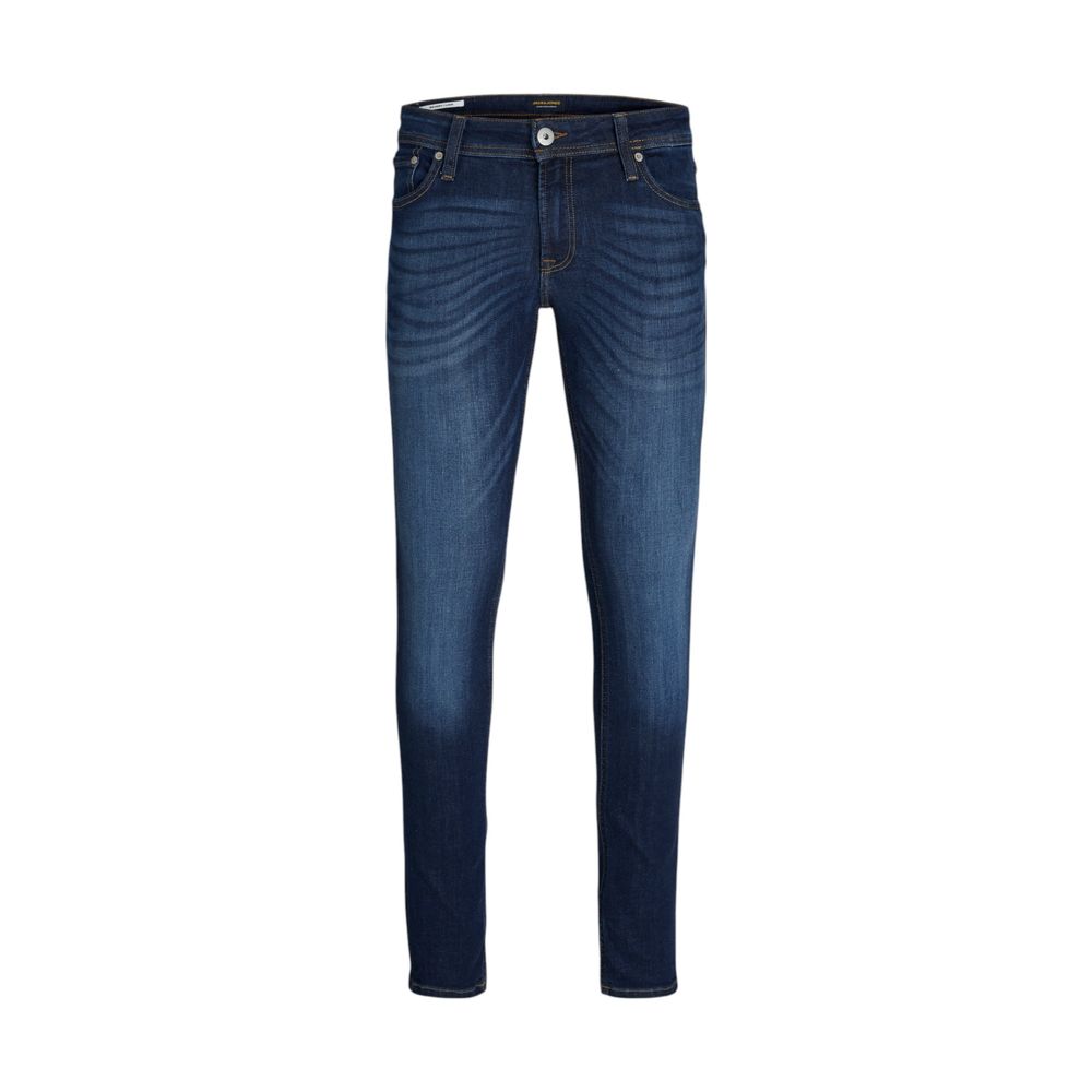 Jack Jones Blue Cotton Skinny Jeans - Luxe Nova