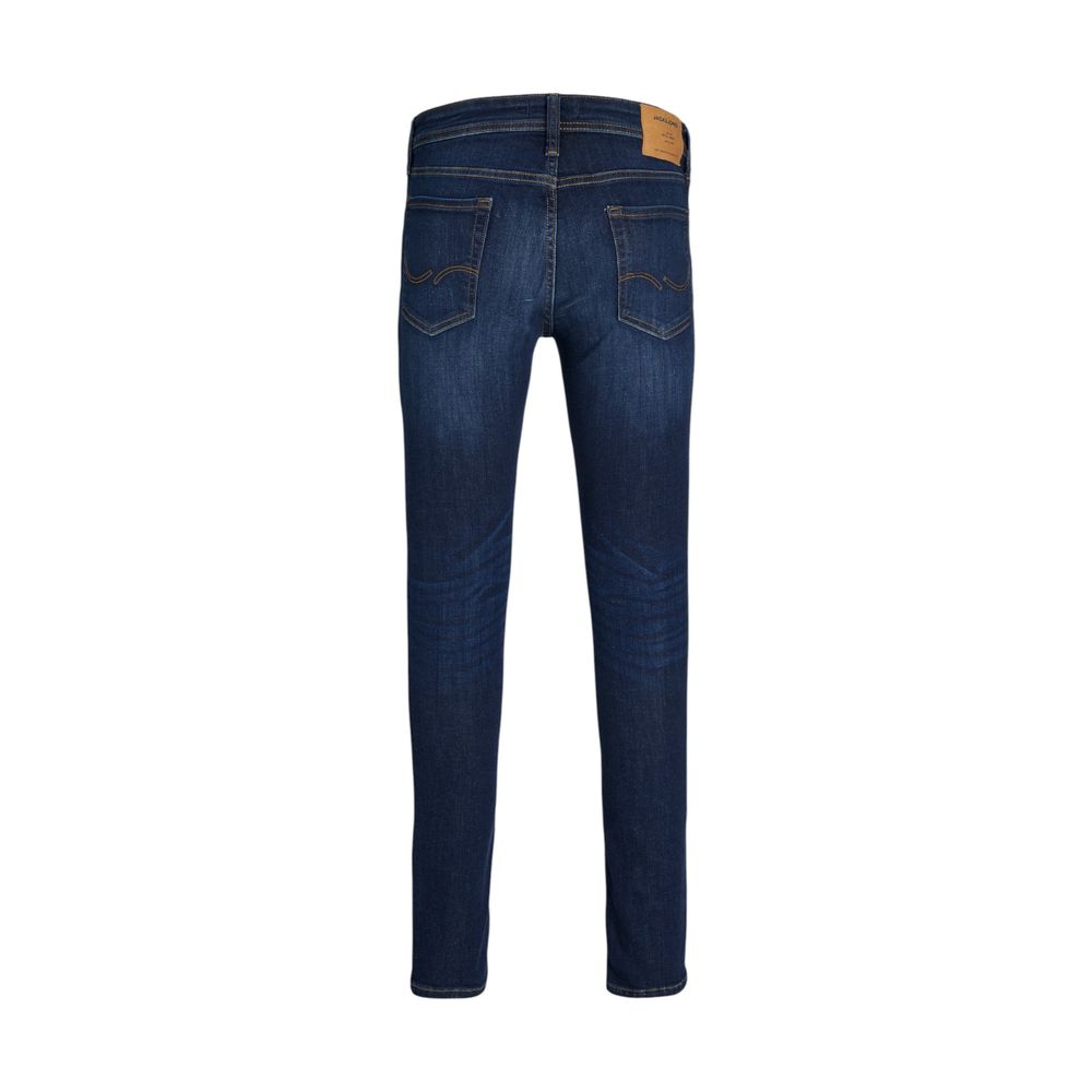 Jack Jones Blue Cotton Skinny Jeans - Luxe Nova